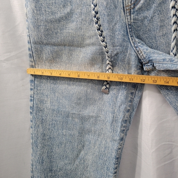 Kensie Jeans For Women's The Carla Hi-Rese Wide Leg Light Blu Braided Belt Sz 12 - Picture 13 of 16